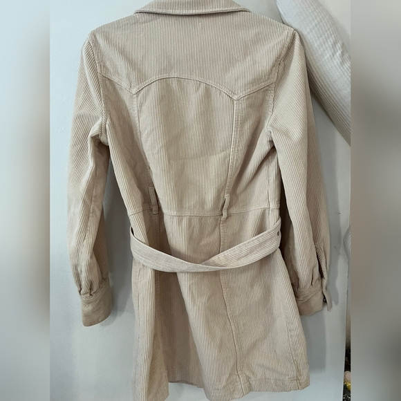 Corduroy Solid Belted Shirt Dress - Picture 4 of 4